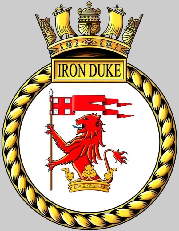 f-234 hms iron duke insignia crest patch badge type 23 class frigate royal navy 02x