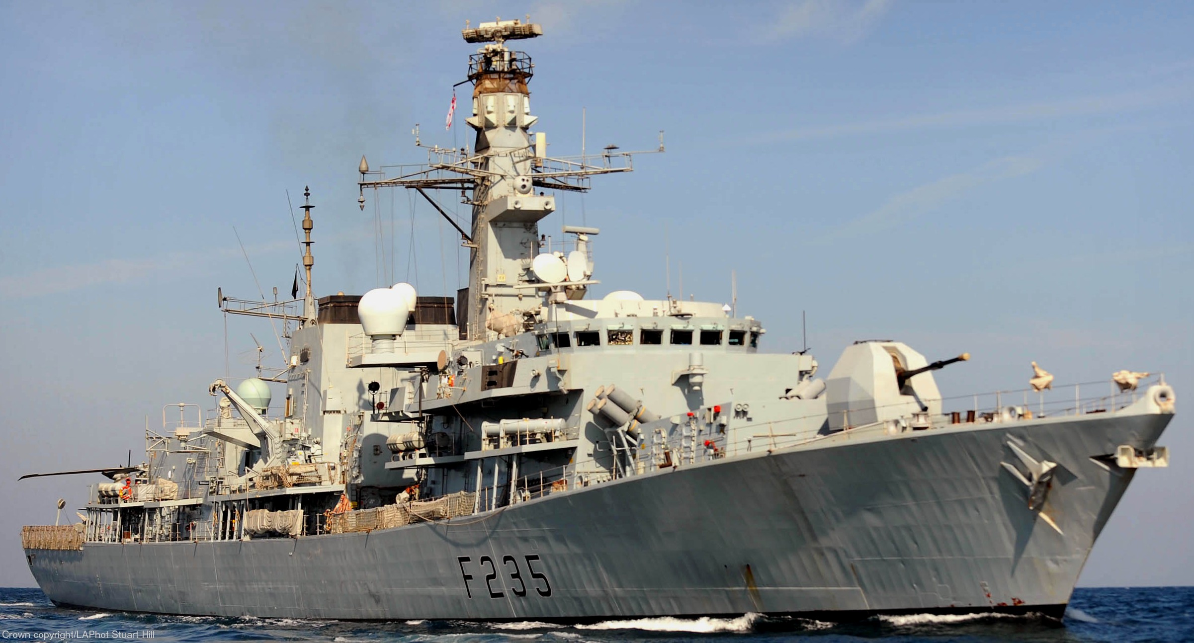 f-235 hms monmouth type 23 duke class guided missile frigate ffg royal navy 07x gec marconi ysl