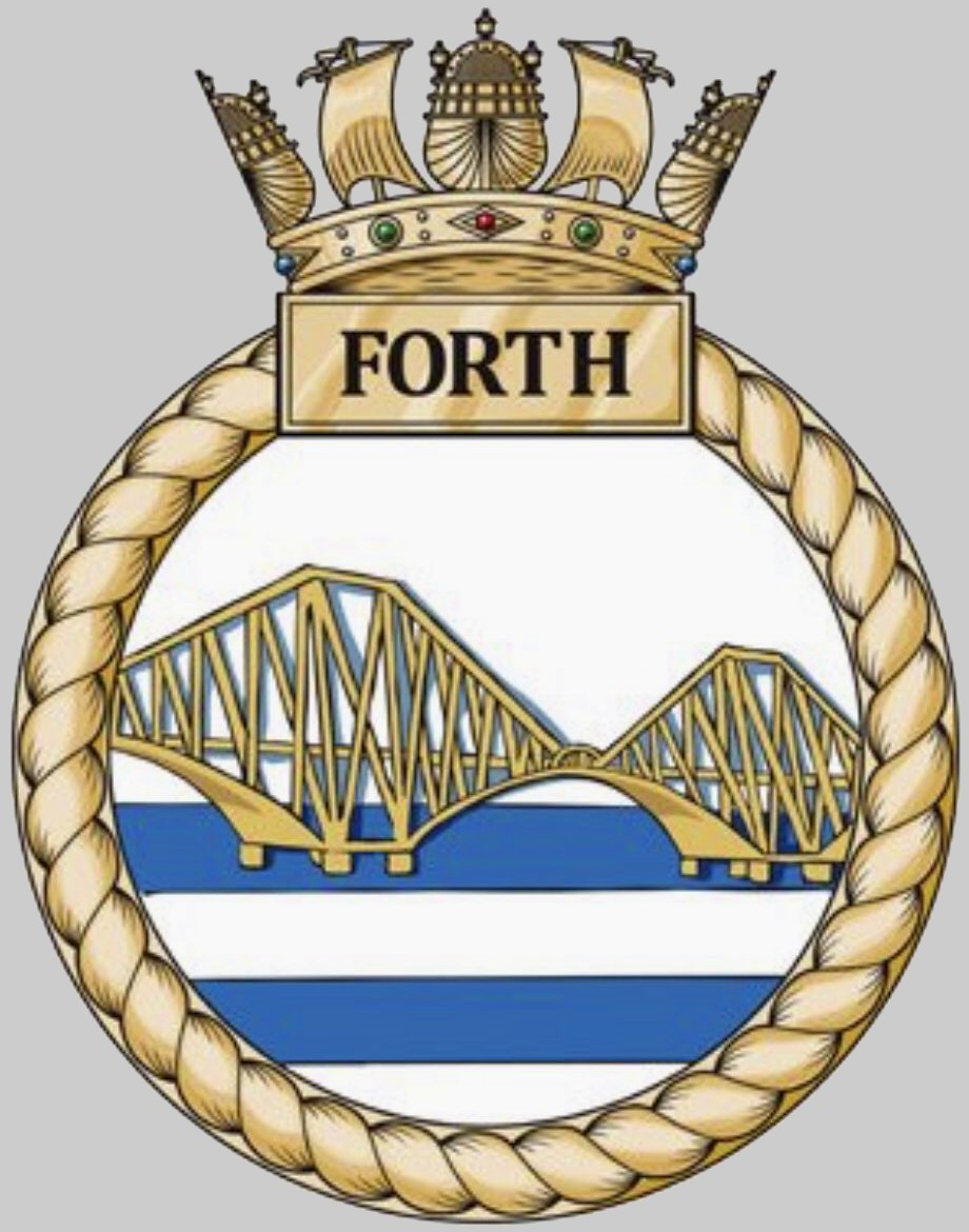 p222 hms forth insignia crest patch badge river class offshore patrol vessel opv royal navy 02x