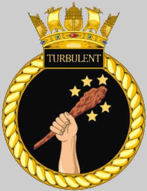 s87 hms turbulent insignia crest patch badge trafalgar class attack submarine hunter killer royal navy 02c