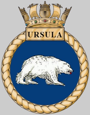 s42 hms ursula insignia crest patch badge upholder class attack submarine ssk royal navy 02c