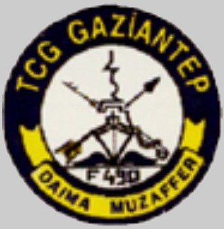 f-490 tcg gaziantep insignia crest patch badge gabya g-class frigate turkish navy 03x