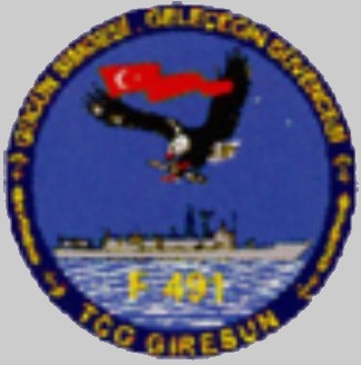 f-491 tcg giresun insignia crest patch badge gabya g-class frigate turkish navy 02x