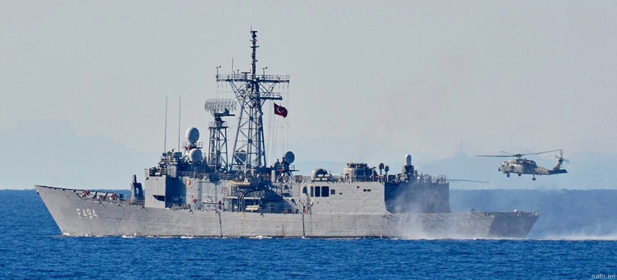 f-494 tcg gokceada gabya g-class perry frigate ffg turkish navy türk deniz kuvvetleri 08 sikorsky s-70b helicopter
