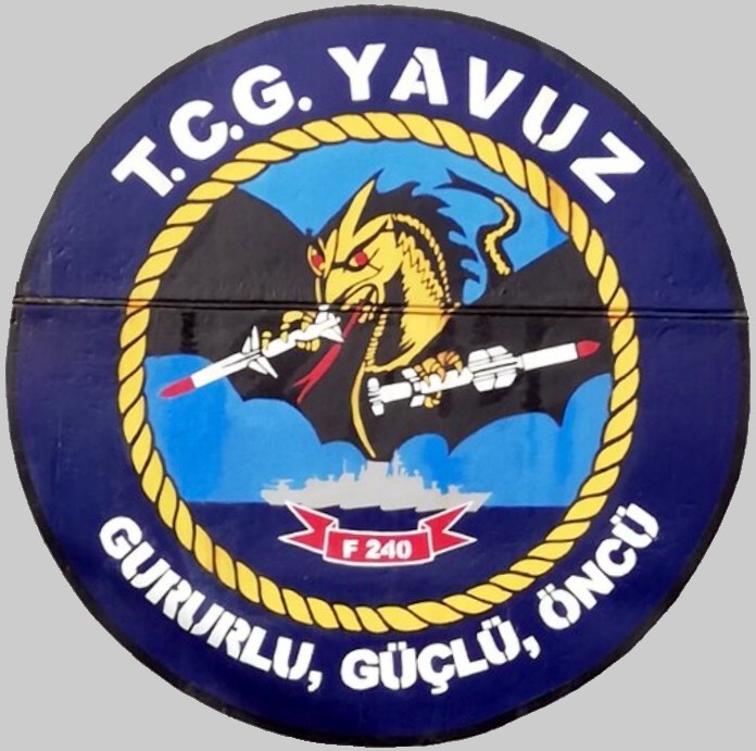 f-240 tcg yavuz insignia crest patch badge meko200tn class frigate turkish navy 02x