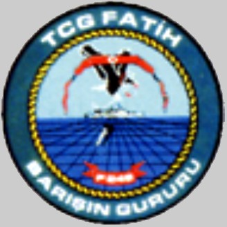 f-242 tcg fatih insignia crest patch badge yavuz meko-200tn class frigate turkish navy 02x