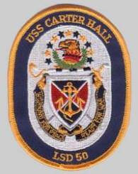 USS Carter Hall LSD 50 - patch crest