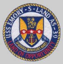 USS Emory S. Land AS-39 - patch crest