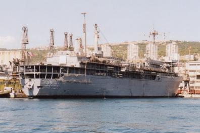 USS Emory S. Land AS-39 - Repair Ship - Submarine Tender - Rijeka, Croatia - 2001