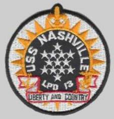 USS Nashville LPD 13 - patch crest