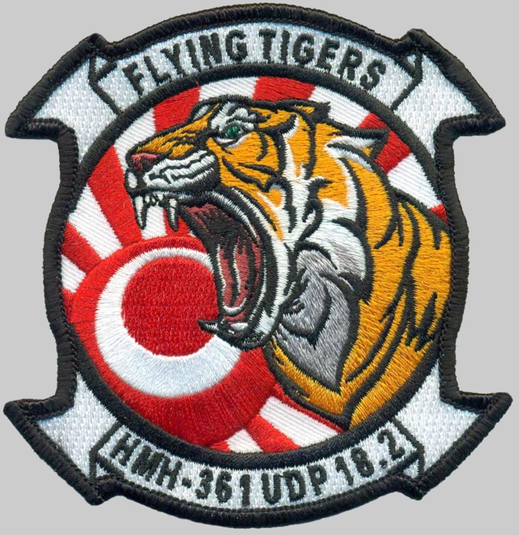 hmh-361 flying tigers insignia crest patch badge marine heavy helicopter squadron usmc 03p