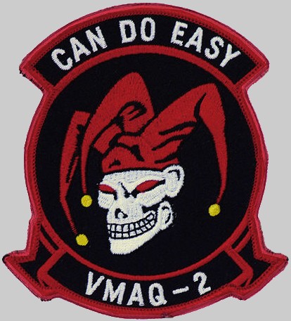 vmaq-2 death jesters insignia crest patch badge marine tactical electronic warfare squadron usmc