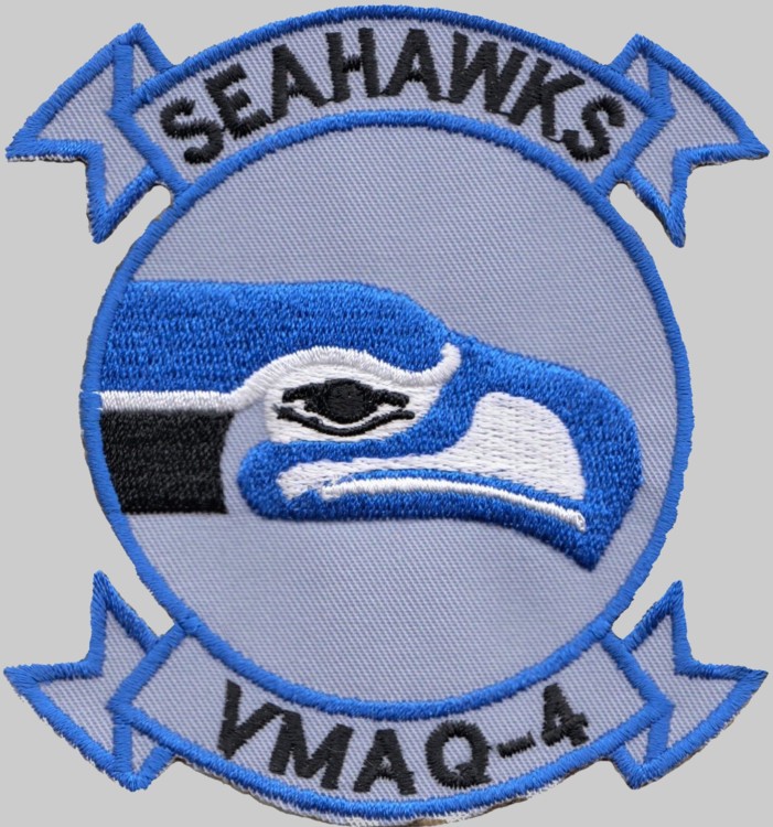vmaq-4 seahawks insignia crest patch badge marine tactical electronic warfare squadron usmc 02x