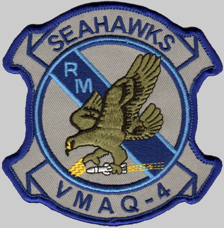 vmaq-4 seahawks insignia crest patch badge marine tactical electronic warfare squadron usmc 04