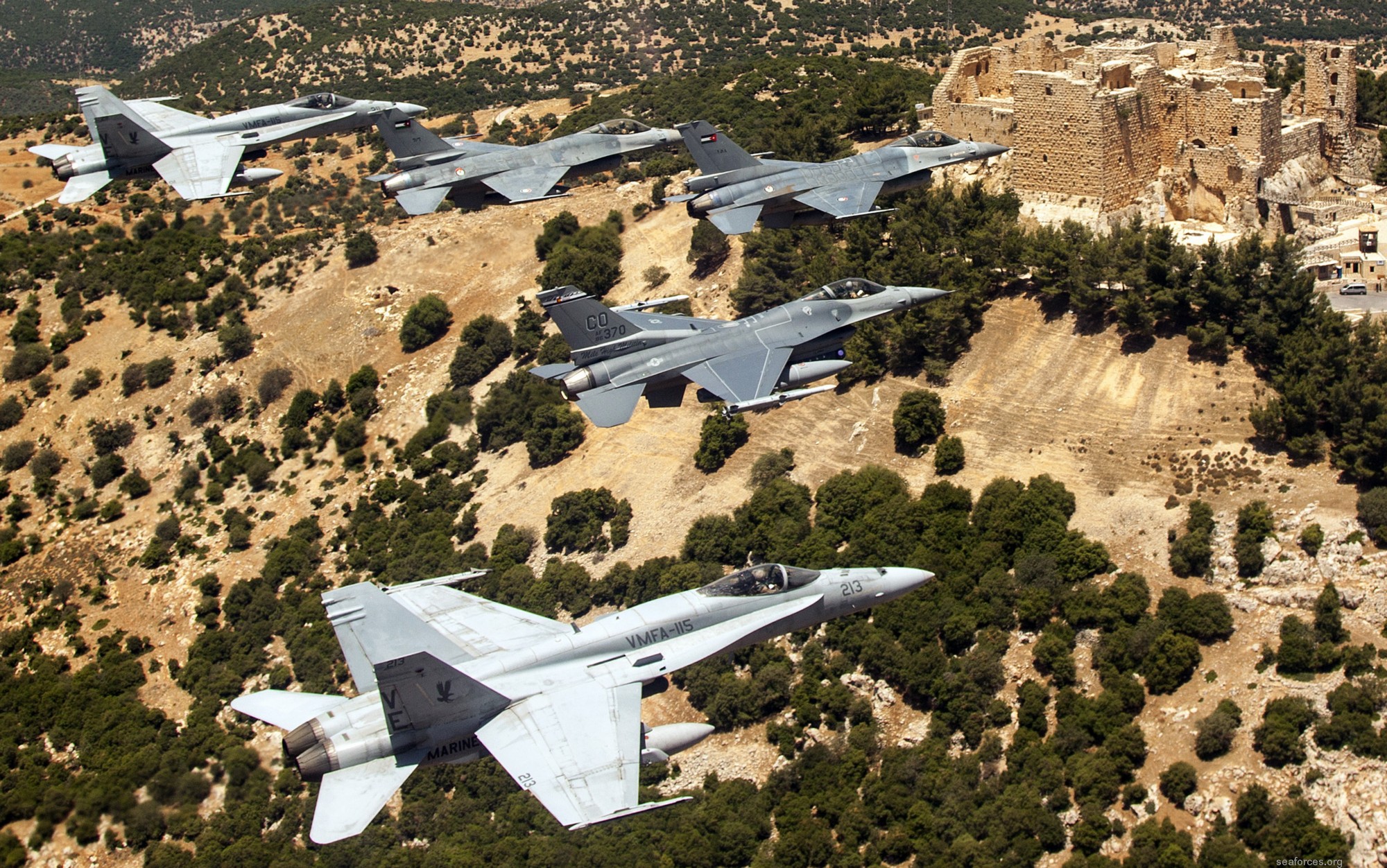 vmfa-115 silver eagles marine fighter attack squadron f/a-18a+ hornet 149 eager lion jordan