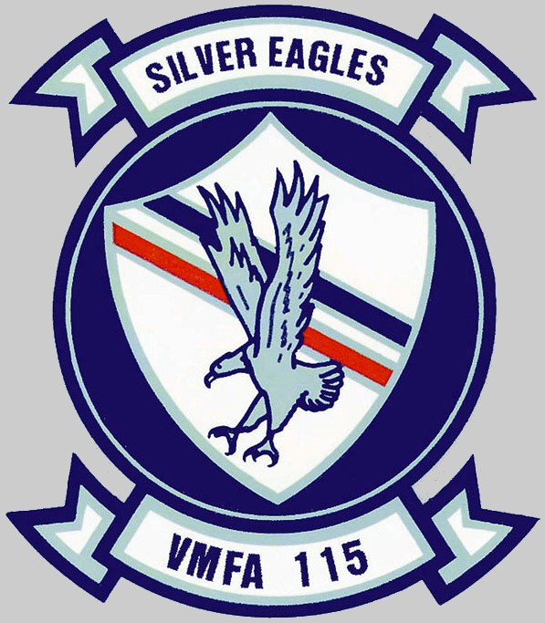 vmfa-115 silver eagles insignia crest patch badge marine fighter attack squadron usmc f/a-18c hornet 02x