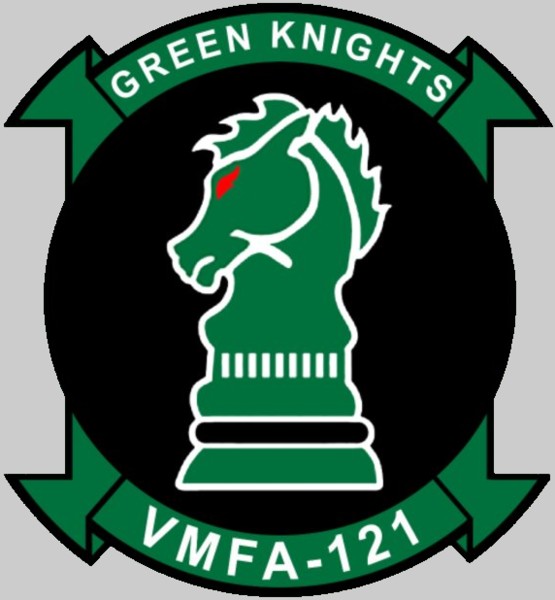 vmfa-121 green knights insignia crest patch badge marine fighter attack squadron usmc f-35b lightning ii 02x