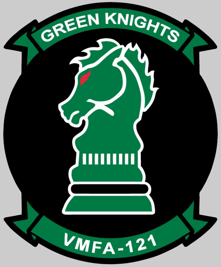 vmfa-121 green knights insignia crest patch badge marine fighter attack squadron usmc f-35b lightning ii 03c