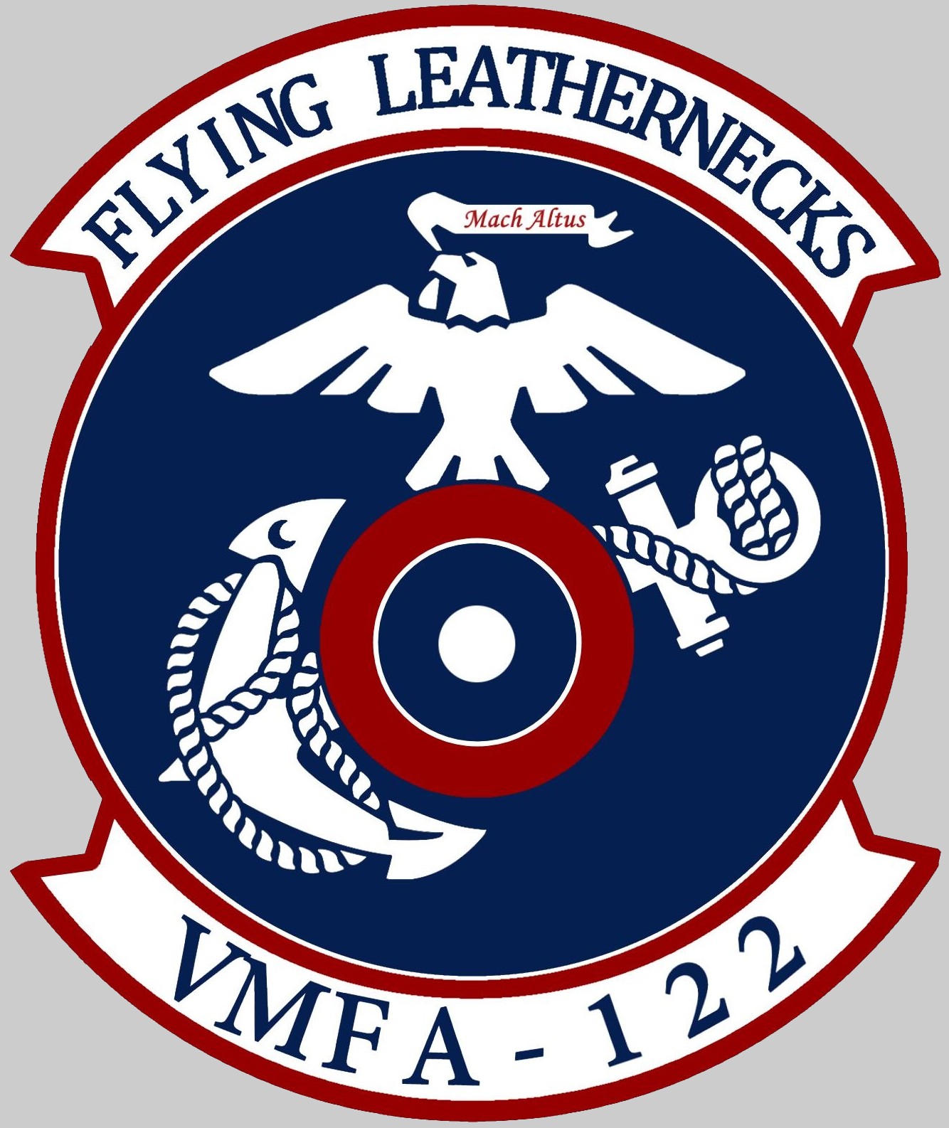 vmfa-122 flying leathernecks insignia crest patch badge marine fighter attack squadron 02x