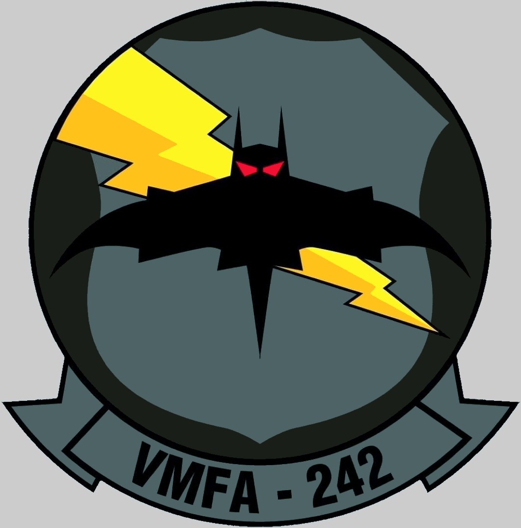 vmfa-242 bats insignia crest patch badge marine fighter attack squadron usmc f-35b lightning ii 02x