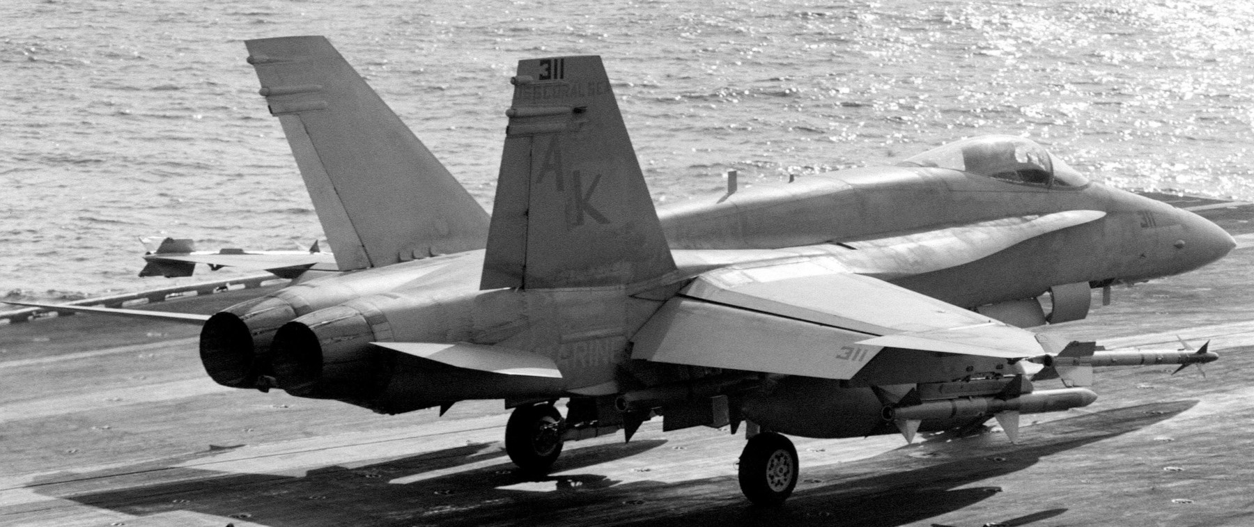 vmfa-314 black knights marine fighter attack squadron f/a-18a hornet cvw-13 uss coral sea cv-43 123 lybia el dorado canyon