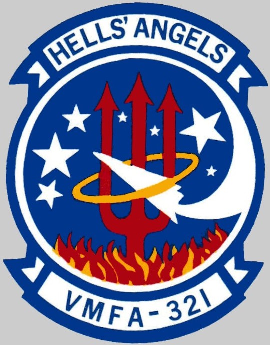 vmfa-321 hell's angels insignia crest patch badge marine fighter attack squadron usmc 02c