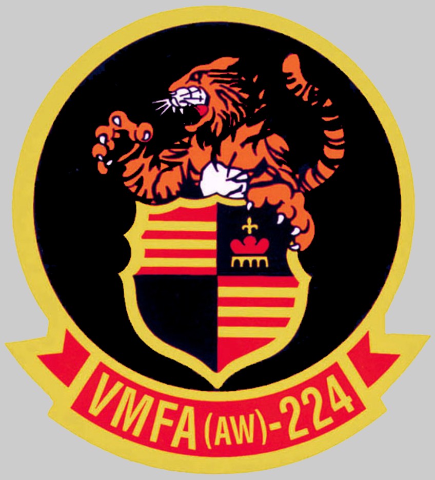 vmfa(aw)-224 bengals insignia crest patch badge marine fighter attack squadron usmc 02x
