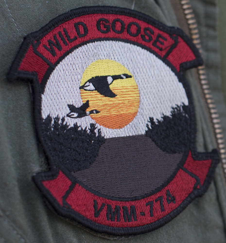 vmm-774 wild goose insignia crest patch badge marine medium tiltrotor squadron mv-22b osprey 03p