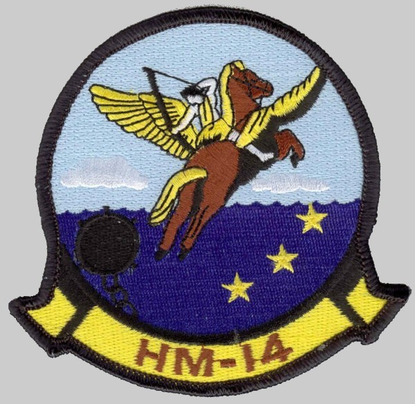 hm-14 vanguard insignia crest patch helicopter mine countermeasures squadron navy 02