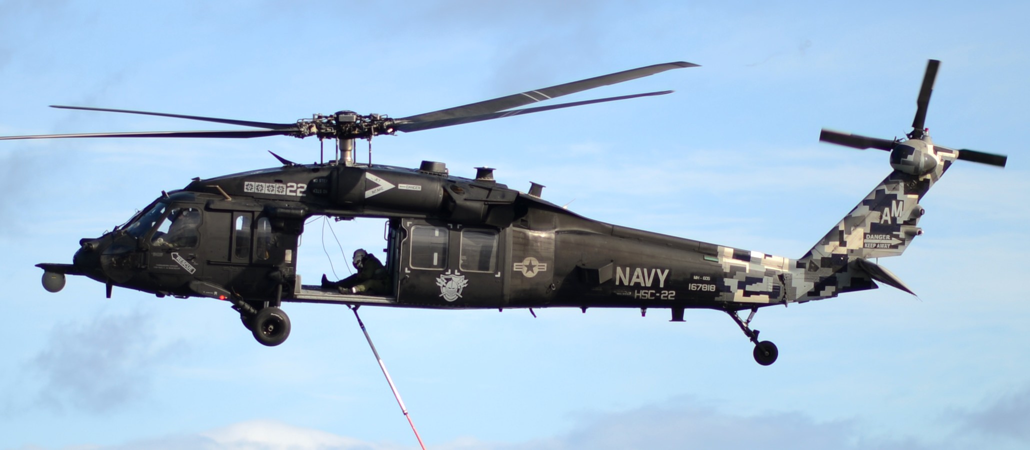 hsc-22 sea knights mh-60s seahawk special color black