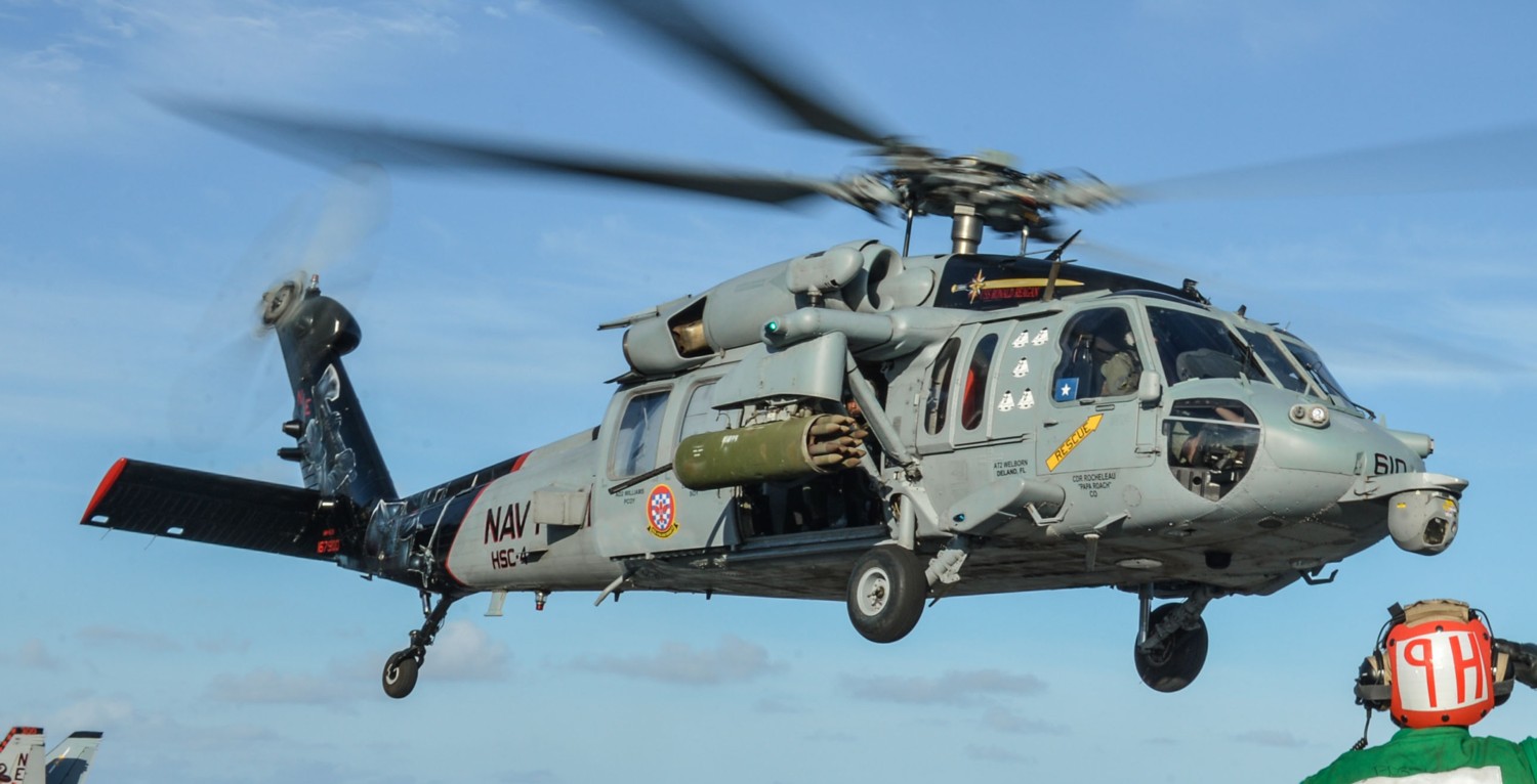 hsc-4 black knights helicopter sea combat squadron us navy mh-60s seahawk 2014 14 zuni rockets
