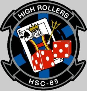 helicopter sea combat squadron hsc-85 high rollers insignia crest patch badge us navy