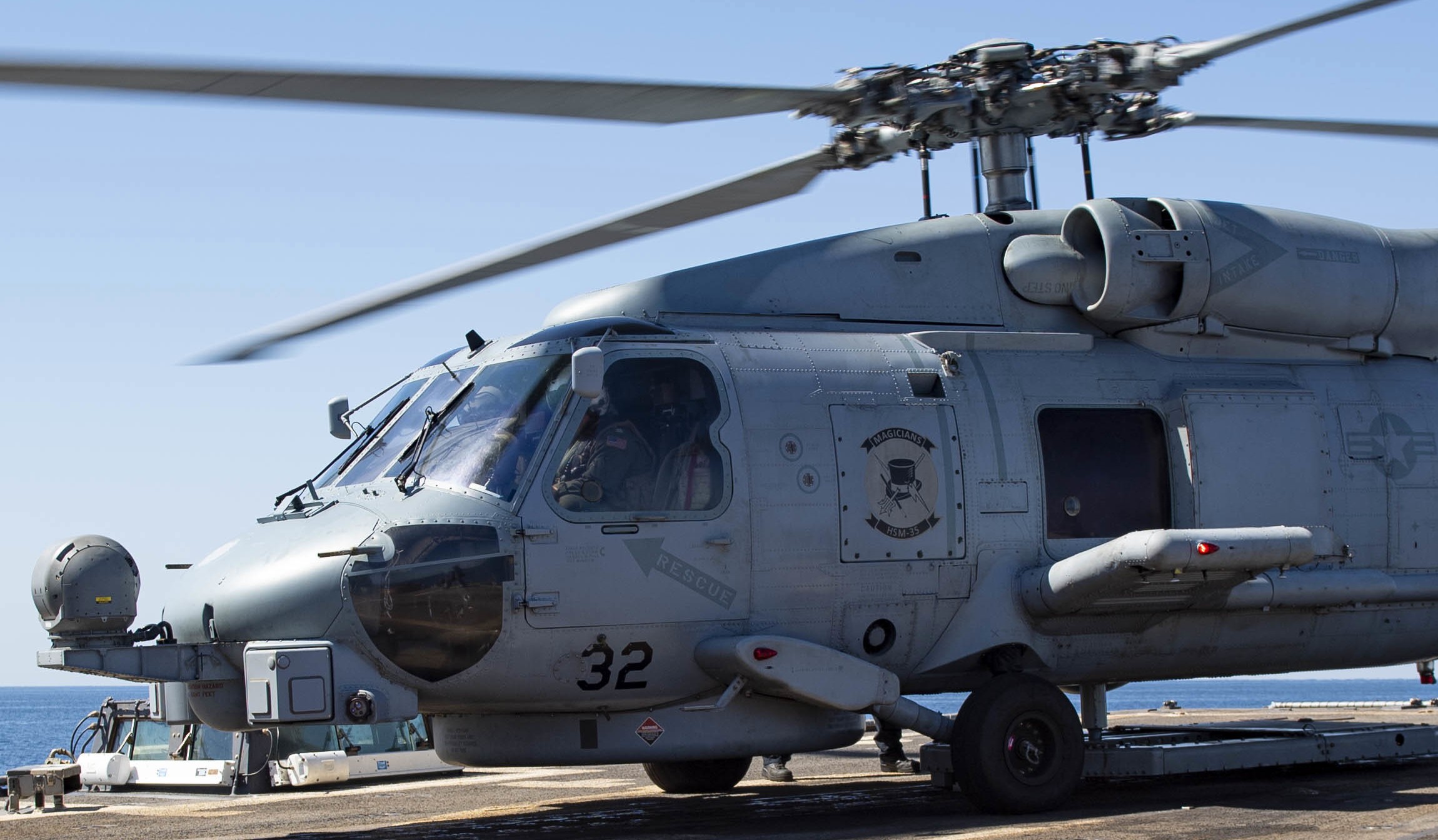 hsm-35 magicians helicopter maritime strike squadron us navy mh-60r seahawk 49