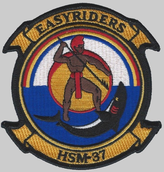hsm-37 easyriders helicopter maritime strike squadron patch insignia crest badge 02