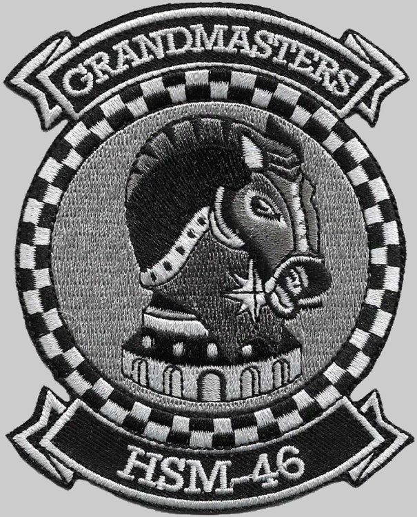 hsm-46 grandmasters helicopter maritime strike squadron patch crest insignia badge 02