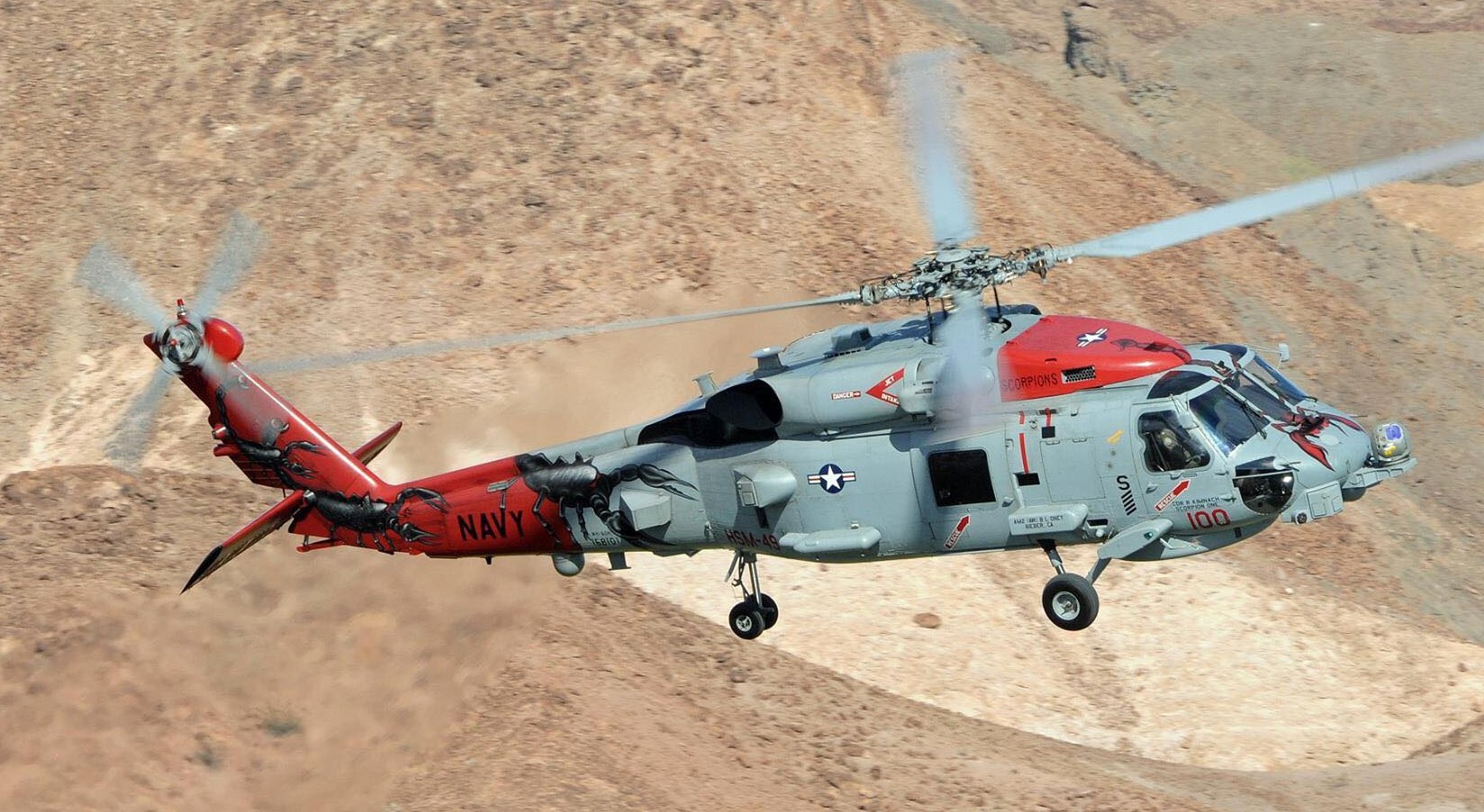hsm-49 scorpions helicopter maritime strike squadron mh-60r seahawk 14 special color painting