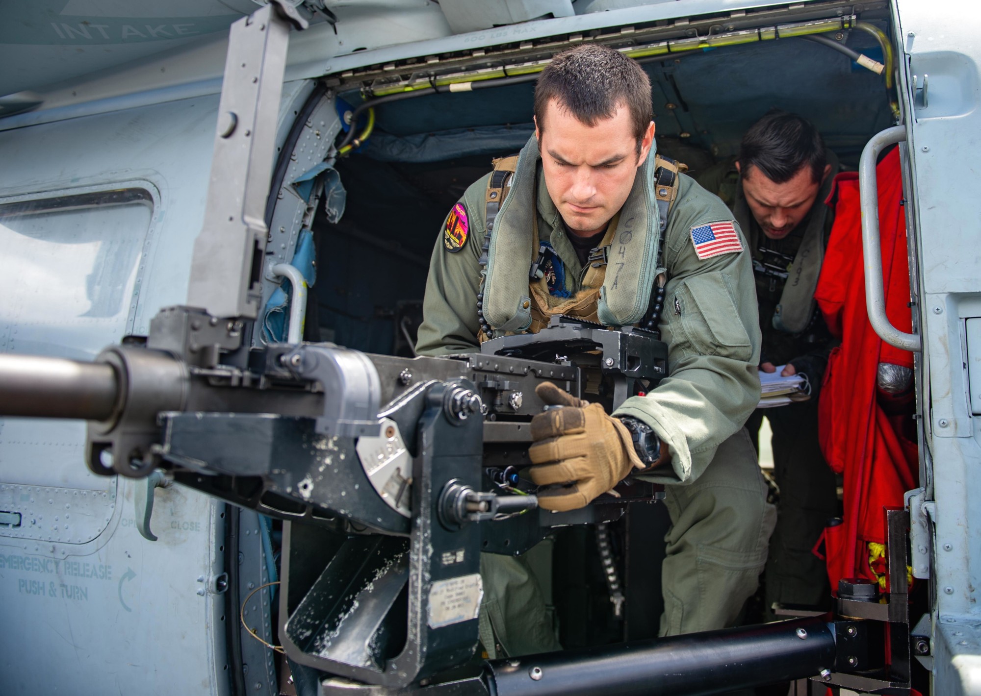 hsm-72 proud warriors helicopter maritime strike squadron mh-60r seahawk caliber .50 door gun 54