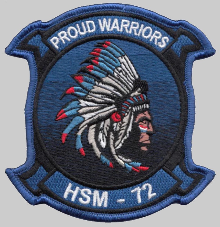 hsm-72 proud warriors insignia crest patch badge helicopter maritime strike squadron mh-60r seahawk 02p