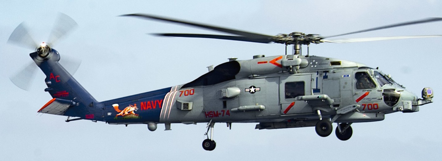 hsm-74 swamp foxes helicopter maritime strike squadron mh-60r seahawk cvw-3 cvn-69 uss dwight d. eisenhower 46