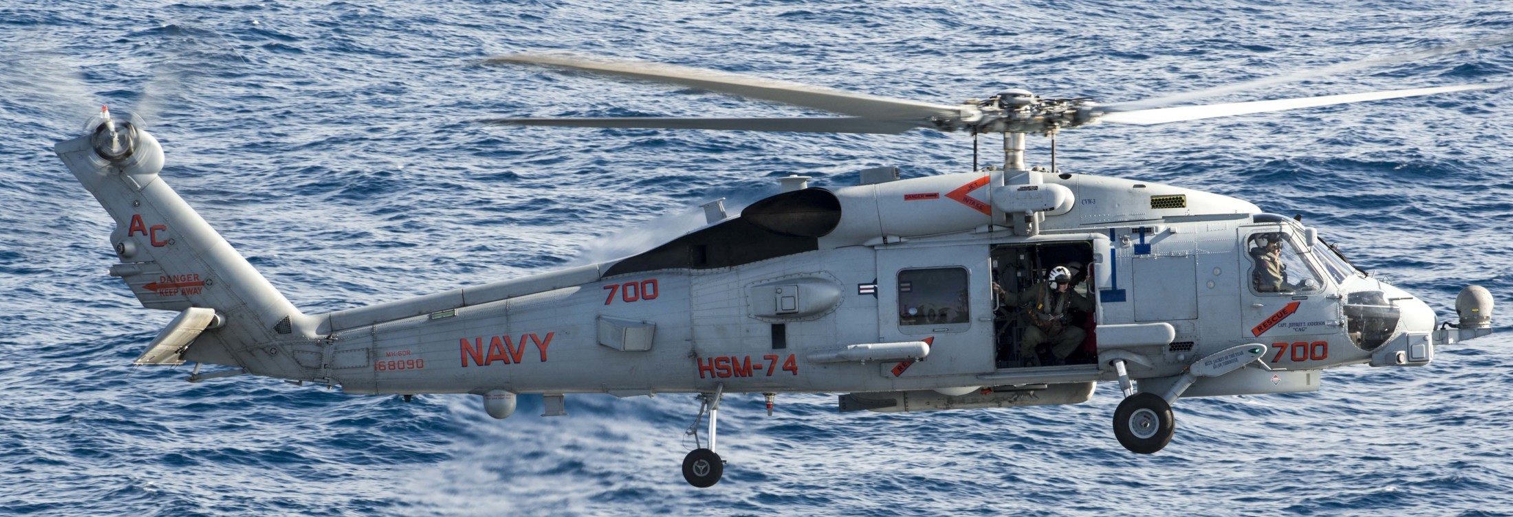 hsm-74 swamp foxes helicopter maritime strike squadron mh-60r seahawk cvw-3 cvn-69 uss dwight d. eisenhower 75
