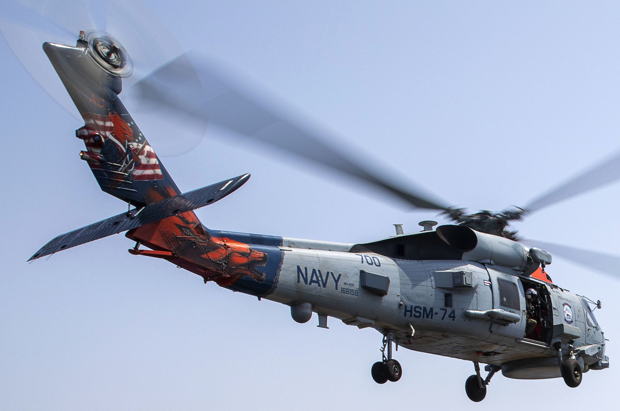 hsm-74 swamp foxes helicopter maritime strike squadron mh-60r seahawk lhd-5 uss bataan 103