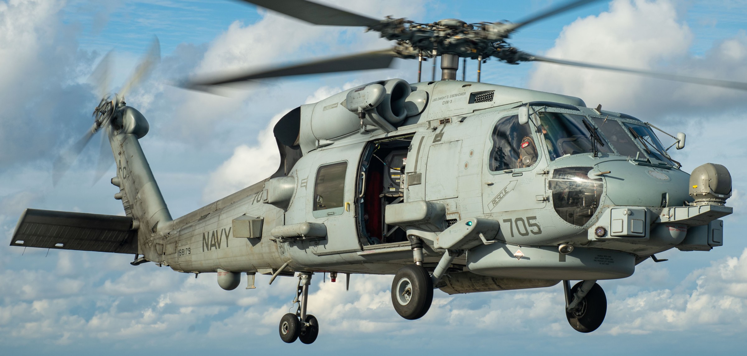 hsm-74 swamp foxes helicopter maritime strike squadron mh-60r seahawk cvw-3 cvn-69 uss dwight d. eisenhower 107