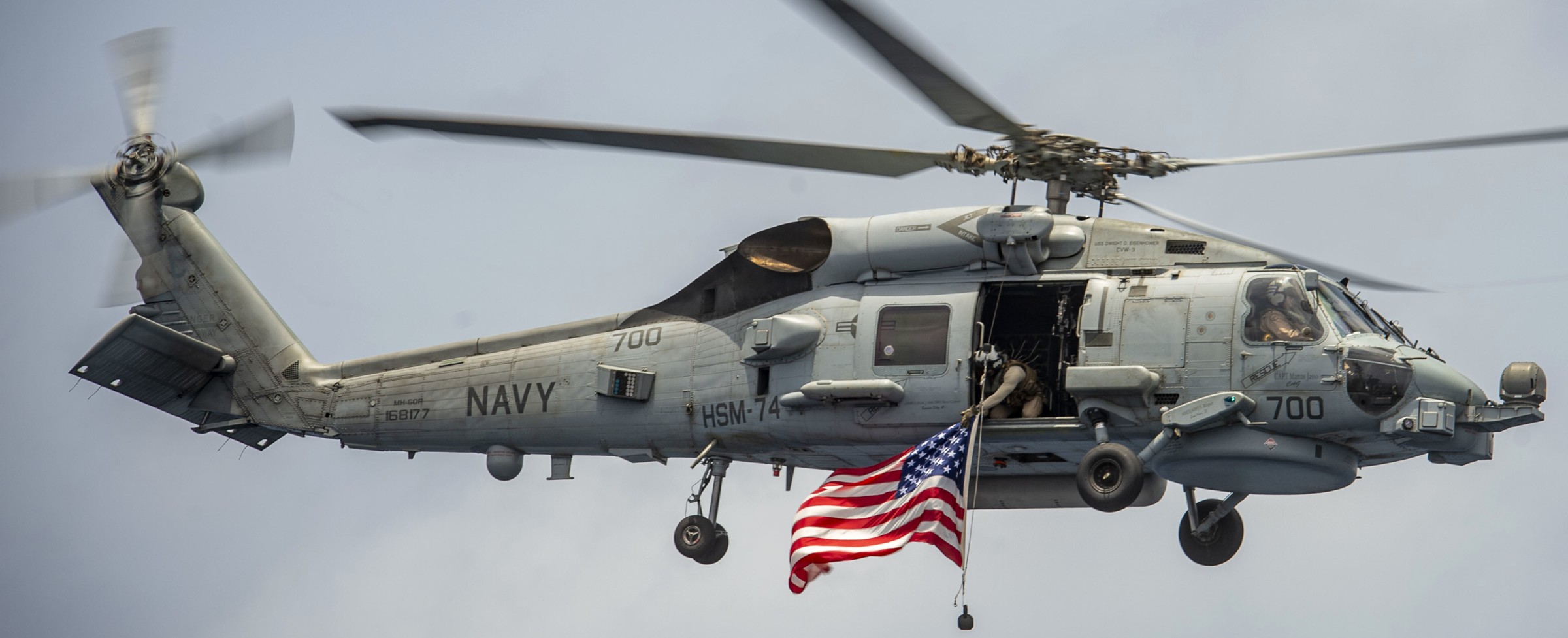 hsm-74 swamp foxes helicopter maritime strike squadron mh-60r seahawk cvw-3 cvn-69 uss dwight d. eisenhower 116