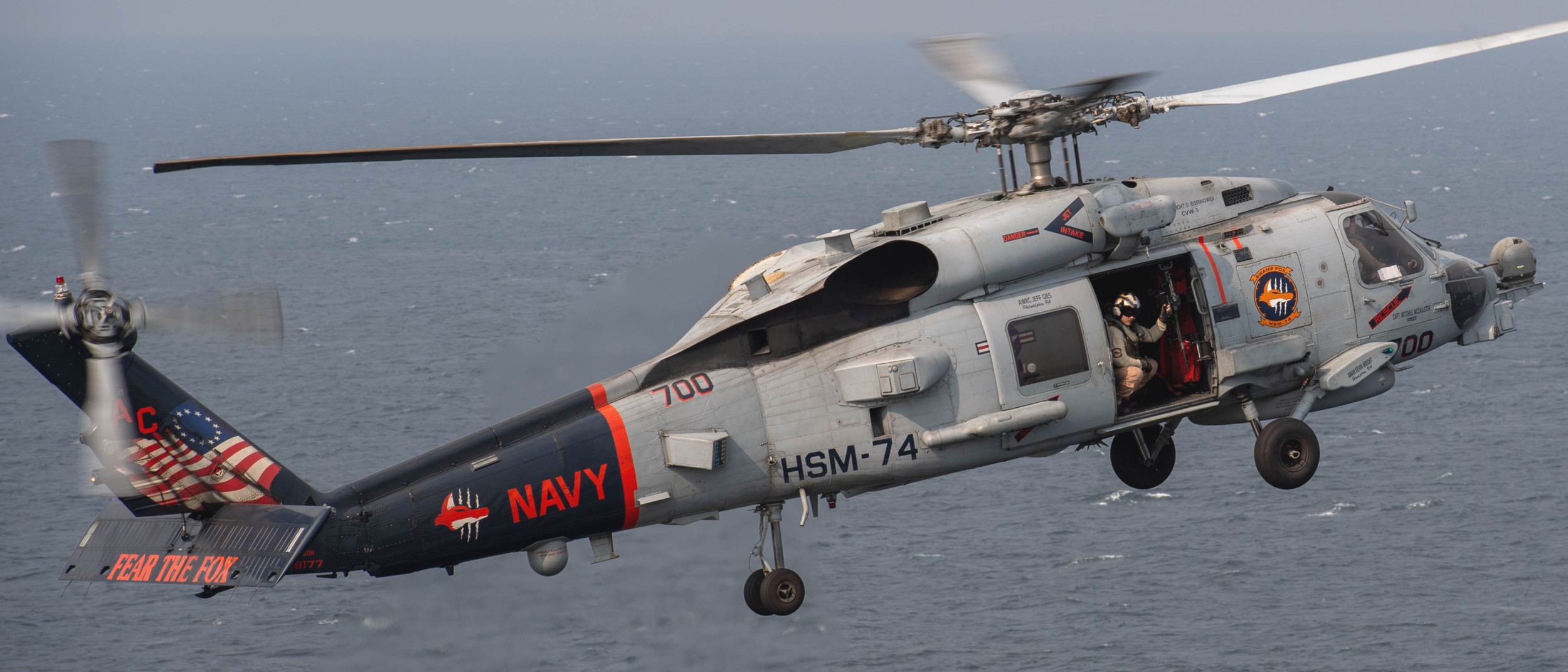 hsm-74 swamp foxes helicopter maritime strike squadron mh-60r seahawk cvw-3 cvn-69 uss dwight d. eisenhower 122