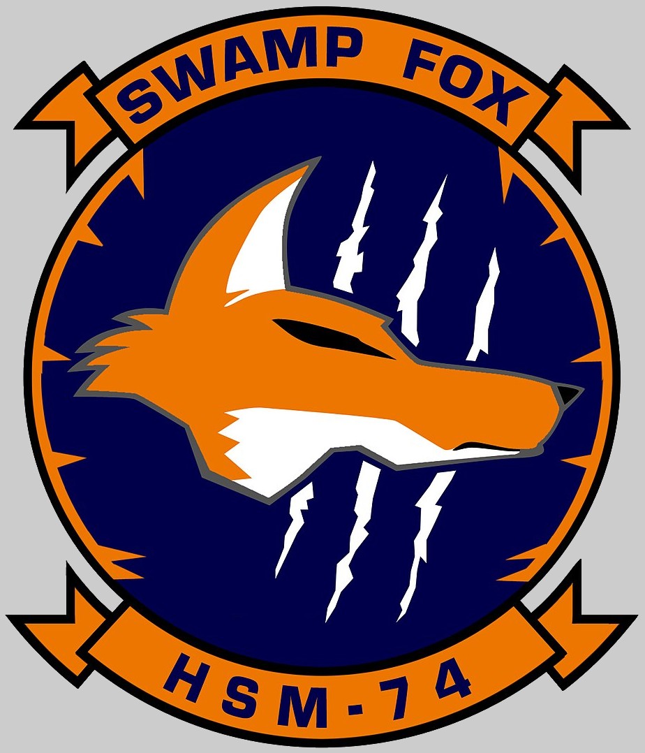hsm-74 swamp foxes insignia crest patch badge helicopter maritime strike squadron mh-60r seahawk 02x