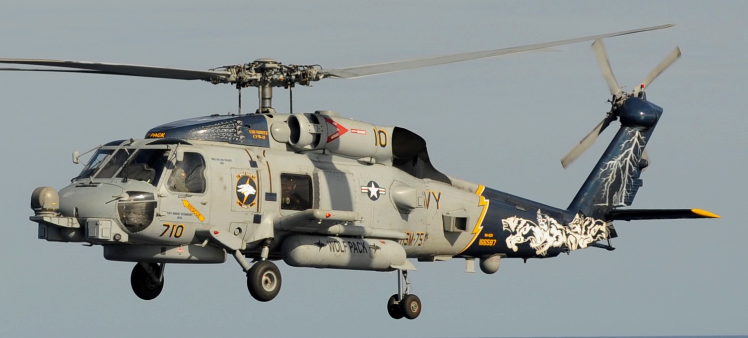 hsm-75 wolf pack helicopter maritime strike squadron mh-60r seahawk 16