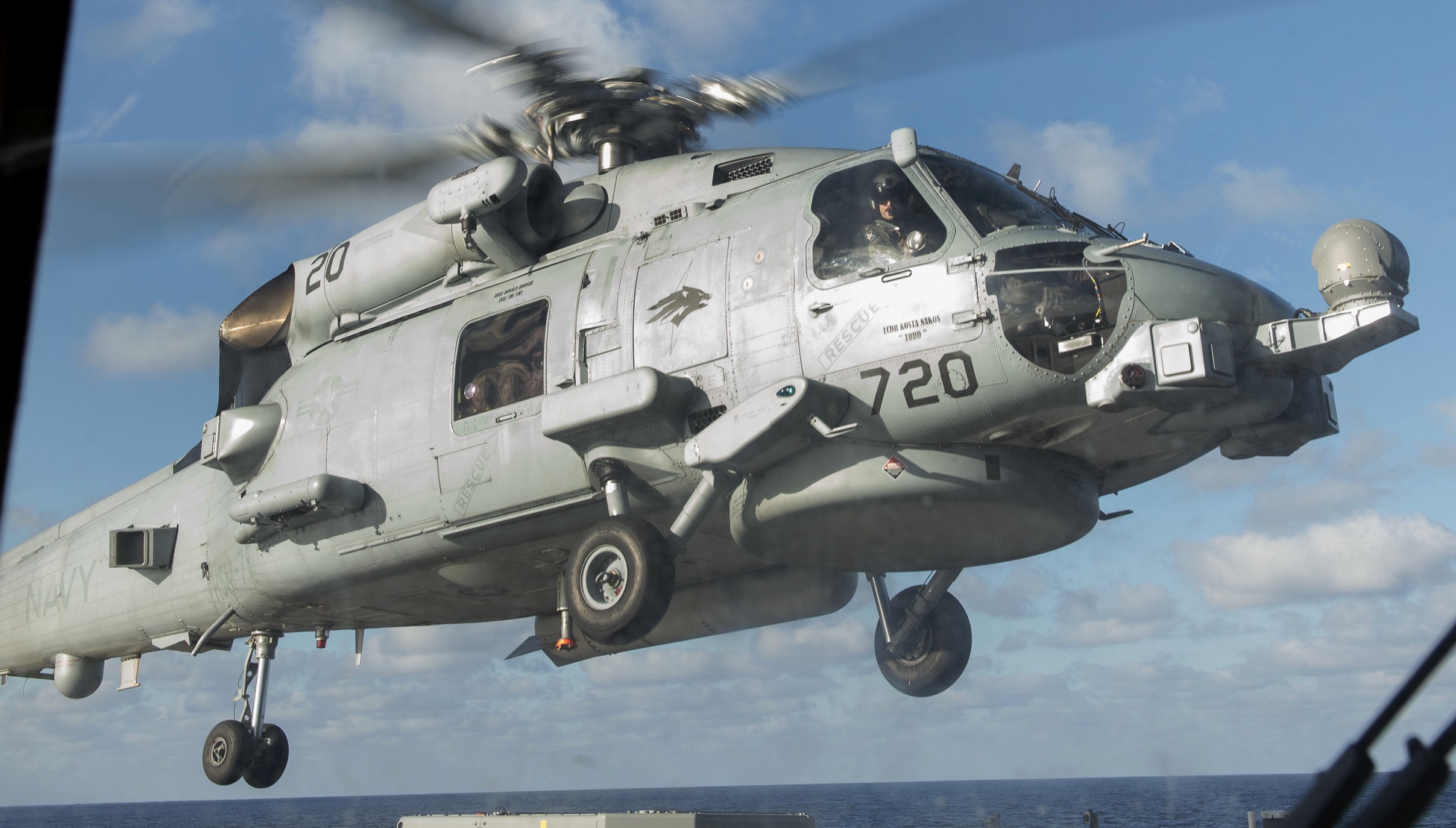 hsm-75 wolf pack helicopter maritime strike squadron mh-60r seahawk cg-62 uss chancellorsville 49