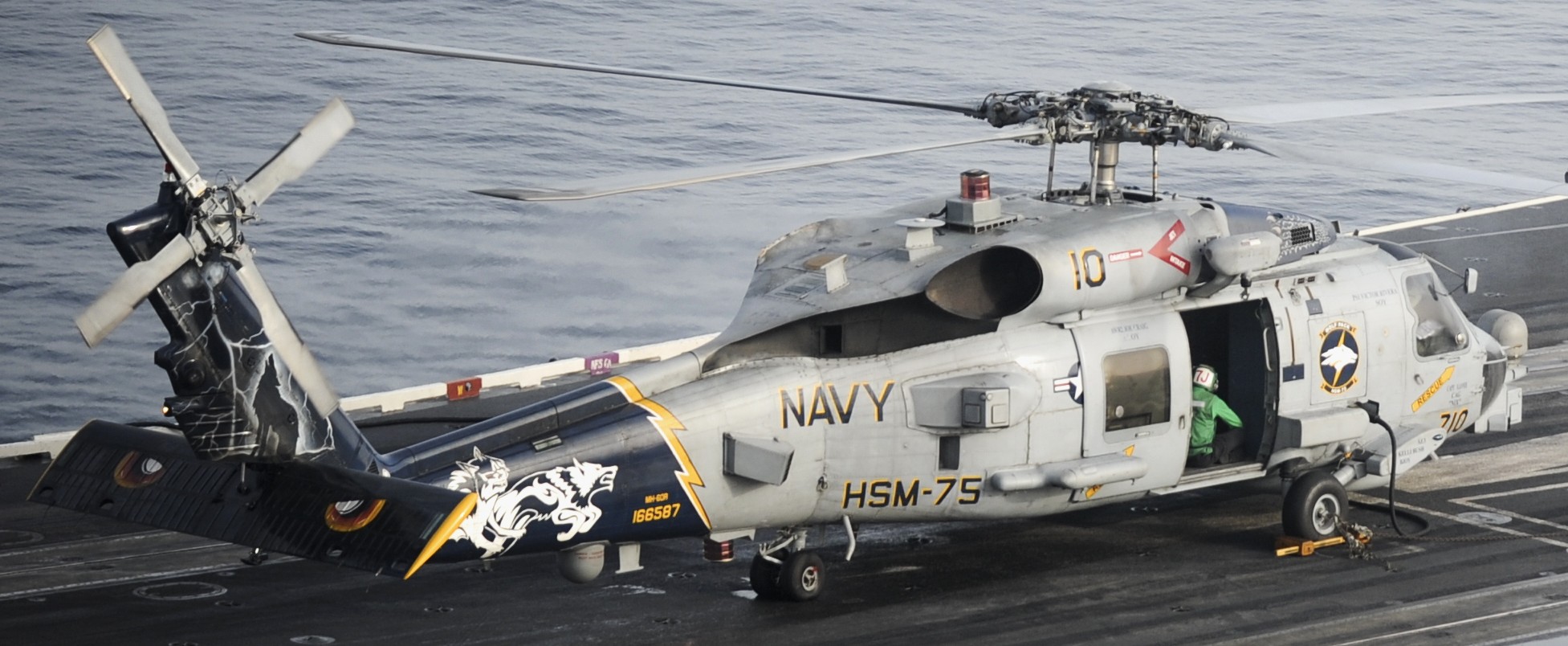 hsm-75 wolf pack helicopter maritime strike squadron mh-60r seahawk cvw-11 cvn-68 uss nimitz 57
