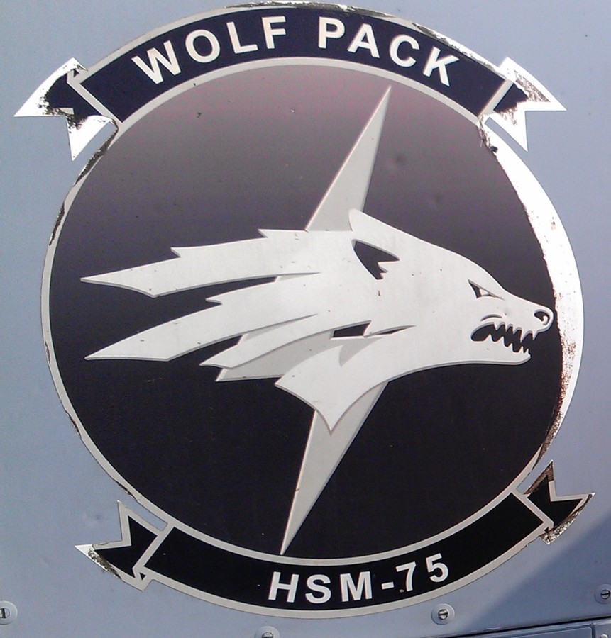 hsm-75 wolf pack insignia crest patch badge helicopter maritime strike squadron mh-60r seahawk 04c