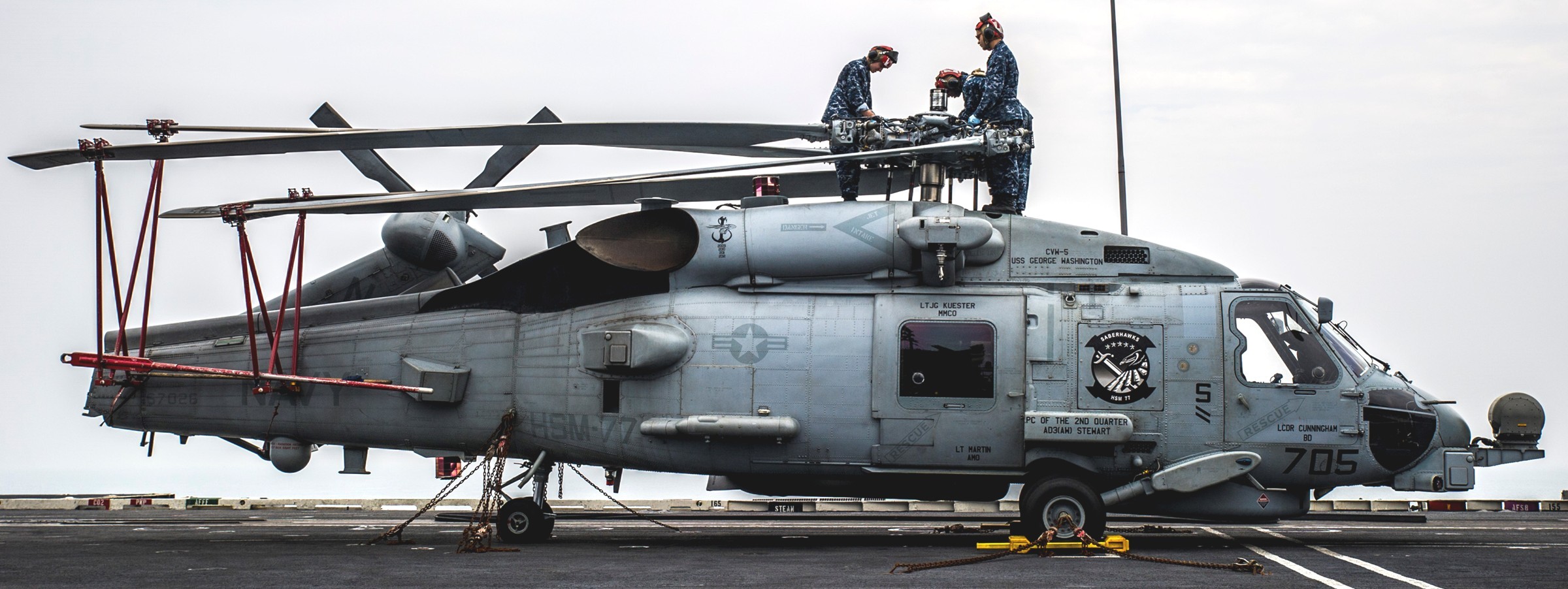 hsm-77 saberhawks helicopter maritime strike squadron mh-60r seahawk cvw-5 cvn-73 uss george washington 2014 15
